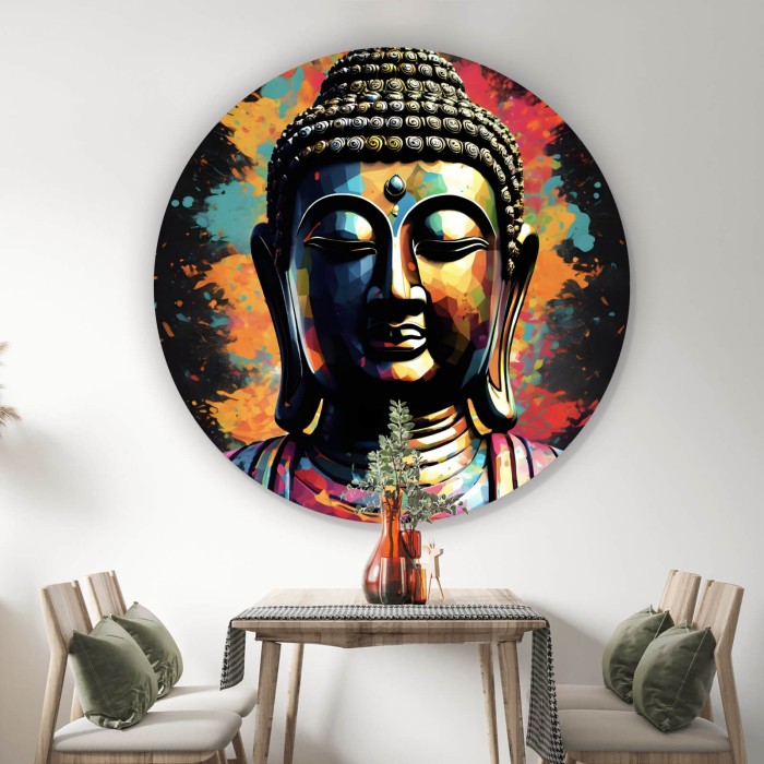 Abstrakter Buddha Bunt Kreis