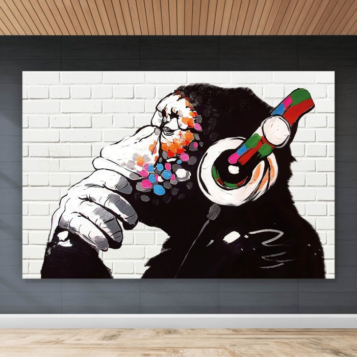 Banksy - DJ Monkey Querformat