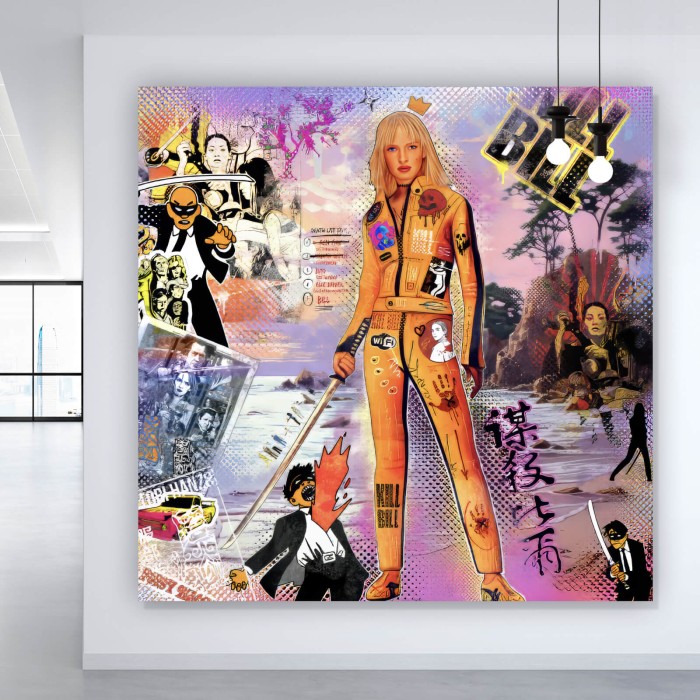 Bunte Comic Collage Bill Pop Art Quadrat