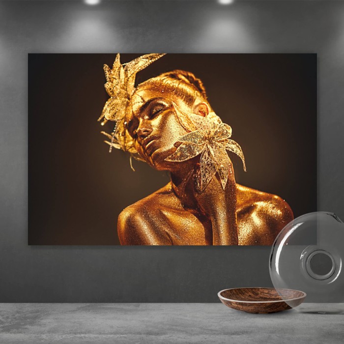 Leinwandbild Nackte Frau mit Engelsflügeln im Panorama, Aufhängefertig &  Versandkostenfrei – Wandguru