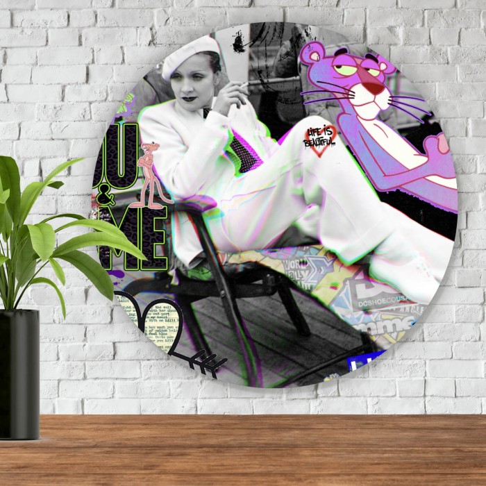 Marlene Panther Pop Art Vintage Kreis