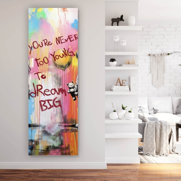 Pop Art Kinder mit Ballons you are never too young Panorama Hoch