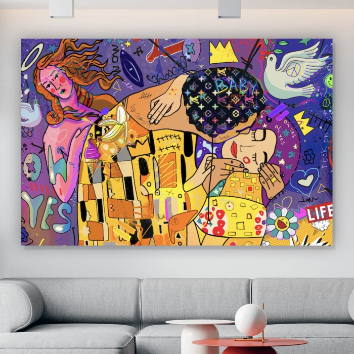 Wapluam Leinwand-Wandbild 50x100 Cm – Rote Bäume Landschaft, Schwarz-weiß, Gerahmt, Für Wohnzimmer & Büro