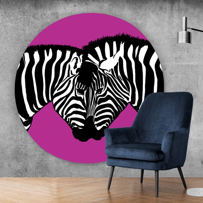 Zebrapaar Pink Kreis